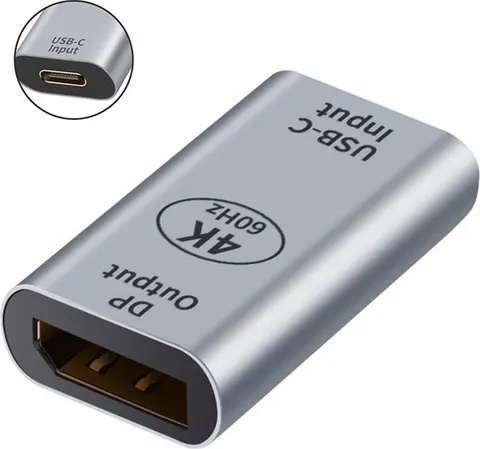 POWERTECH αντάπτορας USB-C σε DisplayPort PTH-097, 4K/60Hz, γκρι