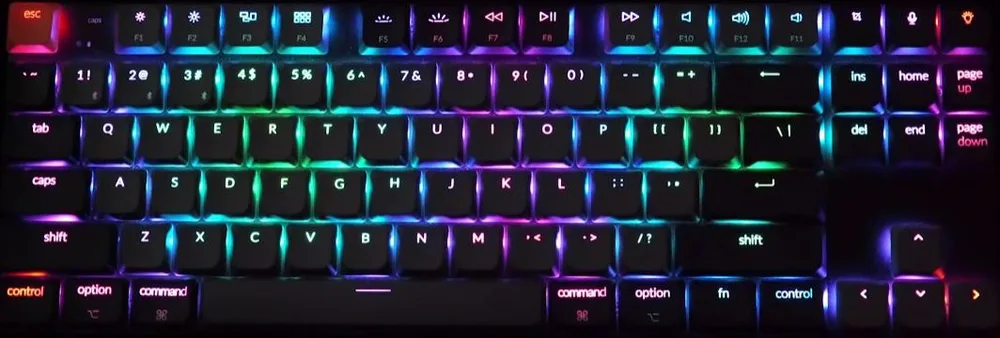 Keychron K1 V6 (K1X-B1) QMK Wireless Mechanical Keyboard Red Switch RGB 80% US Layout — εικόνα 4