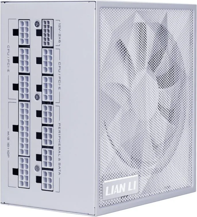LIAN LI SX 1000P White - PLATINUM 1000W - ATX 3.1 - 12V-2x6 - Japanese Capacitor - 10 Years Warranty — εικόνα 2