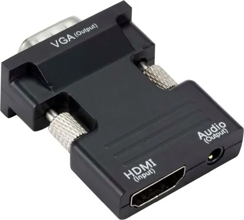 POWERTECH αντάπτορας HDMI σε VGA CAB-H120 με 3.5mm, μαύρος