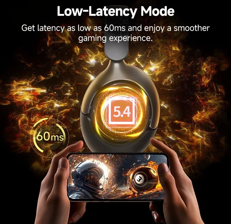 QCY H3 PRO Headset Black Hi-Res Audio V5.4 Bluetooth ANC LDAC/AAC/SBC Call Noise Canc. 40mm drive — εικόνα 3