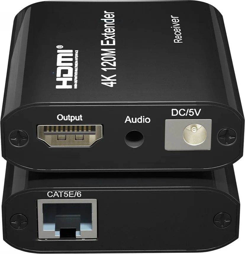 POWERTECH HDMI video extender CAB-H195 μέσω καλωδίου RJ45, 4K/30Hz, με loop, έως 120m — εικόνα 4