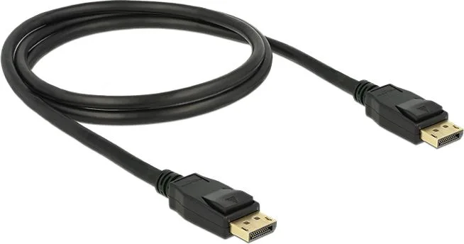 DELOCK καλώδιο DisplayPort 1.2 83805, 4K/60Hz, 21.6 Gbps, 1m, μαύρο — εικόνα 2