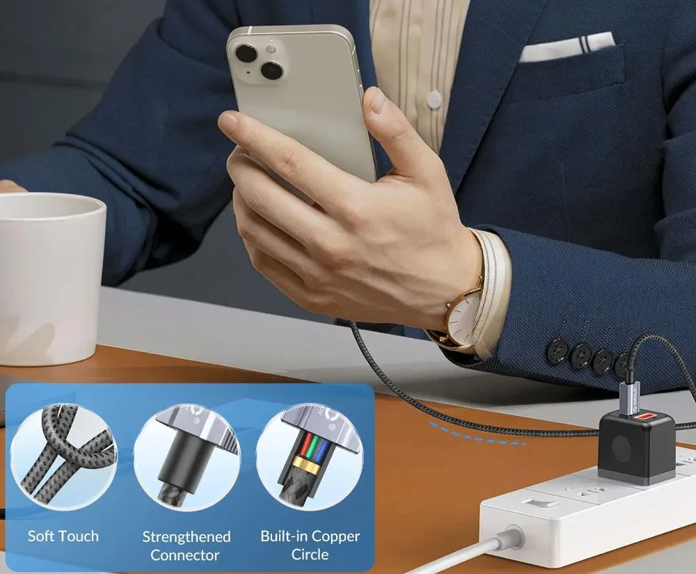 ORICO καλώδιο Lightning σε USB-C GQA29, 29W, 480Mbps, 1m, μαύρο — εικόνα 2