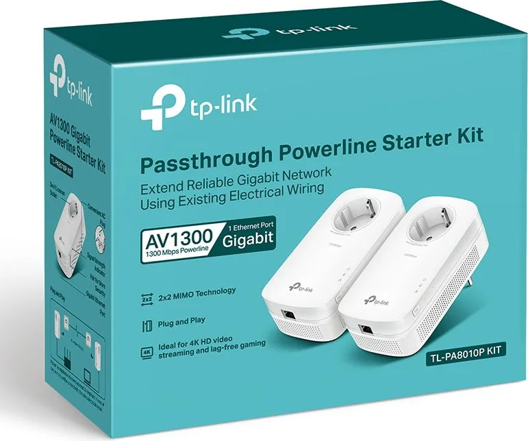 TP-LINK Passthrough Powerline Starter Kit TL-PA8010P, AV1300, Ver: 3.0 — εικόνα 3