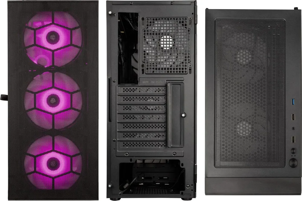 Kolink Observatory HF Mesh ARGB Midi Tower Case - Black (with 6 ARGB fans - 3x140mm & 3x120mm) — εικόνα 7