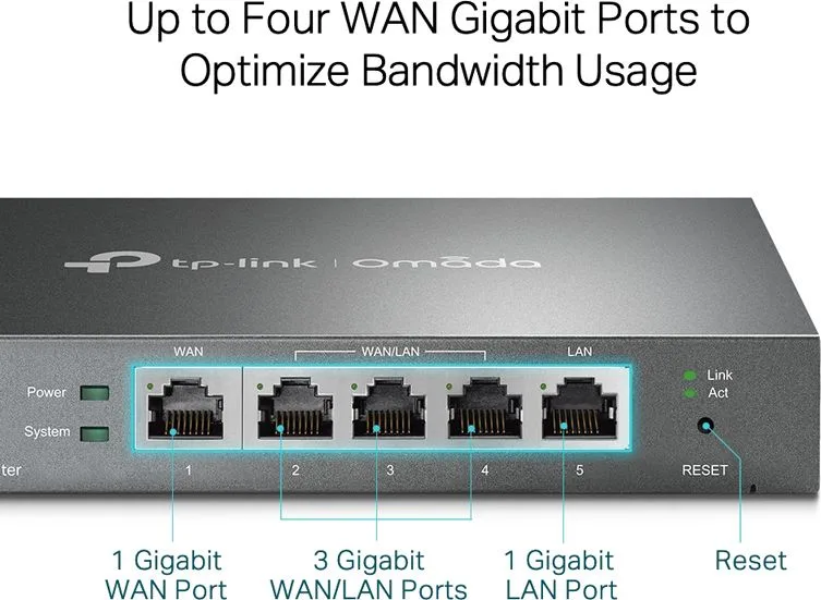 TP-LINK Gigabit VPN router ER605, 5x Ethernet port, Ver 1.0 — εικόνα 4