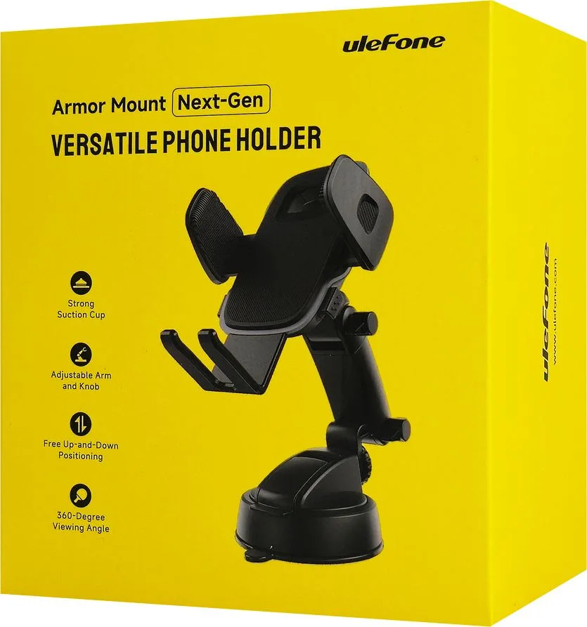 ULEFONE βάση smartphone αυτοκινήτου UAN15 για ταμπλό, 58-100mm x 120mm, μαύρη — εικόνα 3