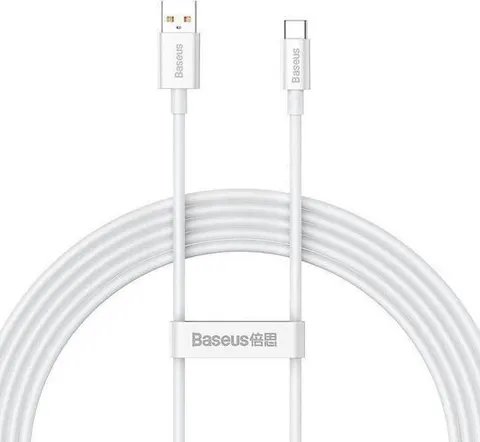 BASEUS Superior Series, καλώδιο ΓΡΗΓΟΡΗΣ φόρτισης, Type-C, 100W, 2M, λευκό
