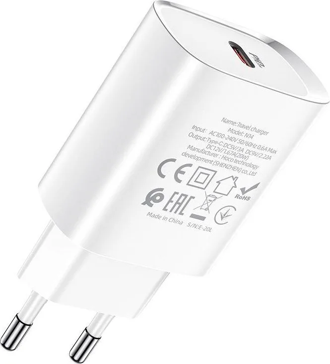 HOCO N14 φορτιστής Smart Charging, 1 θύρα, PD20W — εικόνα 4