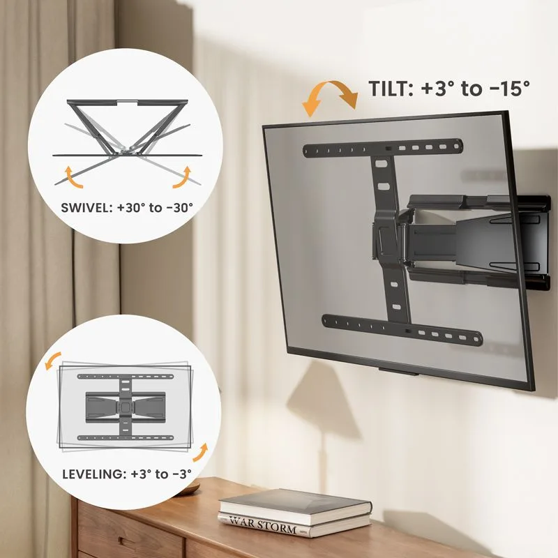 BRATECK επιτοίχια βάση τηλεόρασης LPA79-464, 43-90", έως 50kg, full motion — εικόνα 3