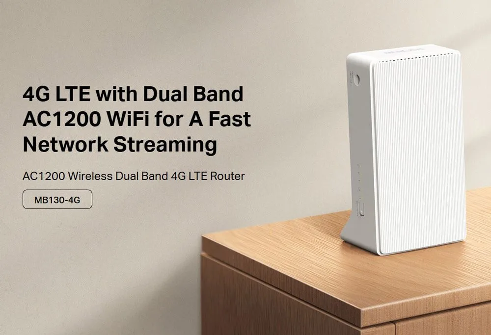 MERCUSYS router MB130-4G, 4G, 1200Mbps AC1200, V1.0 — εικόνα 2