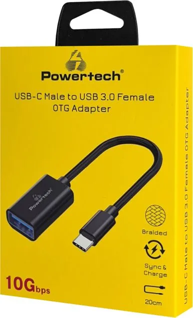 POWERTECH αντάπτορας USB-C σε USB 3.0 PTR-0146, 10 Gbps, γκρι — εικόνα 2