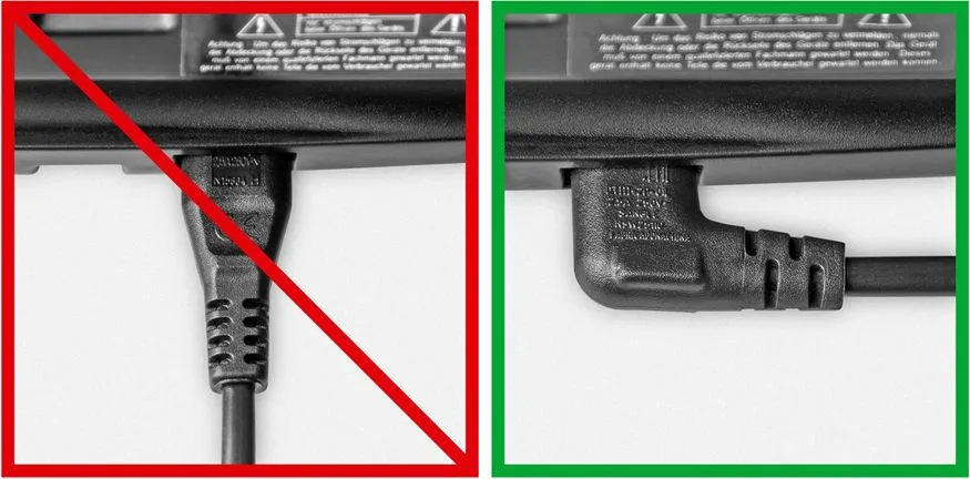 GOOBAY καλώδιο τροφοδοσίας Euro 97350, γωνιακό, 2x0.75 mm², 2m, μαύρο — εικόνα 2
