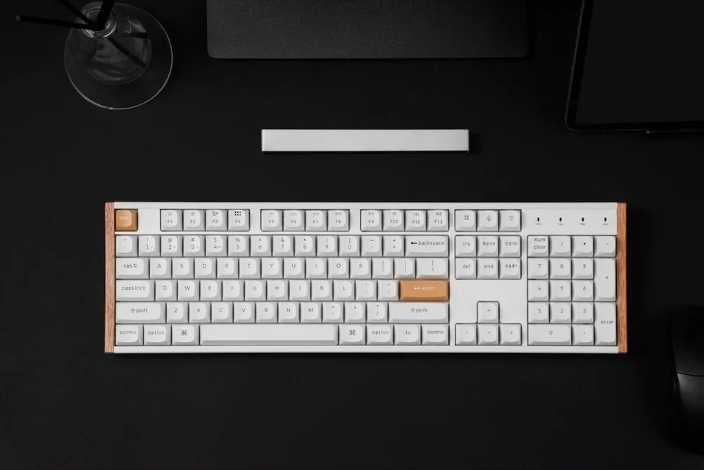 Keychron K10 HE (K10H-Q1) Special Wood Edition White Wireless Magnetic Hall Effect RGB 100% US — εικόνα 2