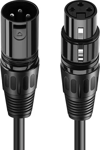 CABLETIME καλώδιο μικροφώνου XLR AV350-11B24, 3-pin, 24AWG, 10m, μαύρο