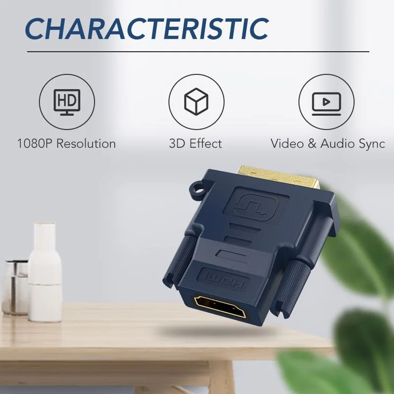 CABLETIME αντάπτορας HDMI σε DVI HA05R, 1080p, μπλε — εικόνα 3