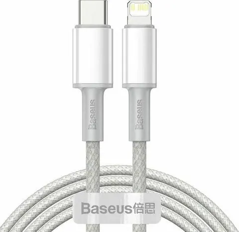 BASEUS High Density, καλώδιο ΓΡΗΓΟΡΗΣ φόρτισης, Type-C ΣΕ Lightning, 20W, 2m, λευκό