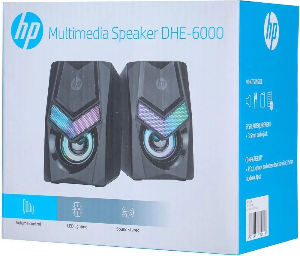HP ηχεία DHE-6000 USB με LED — εικόνα 2