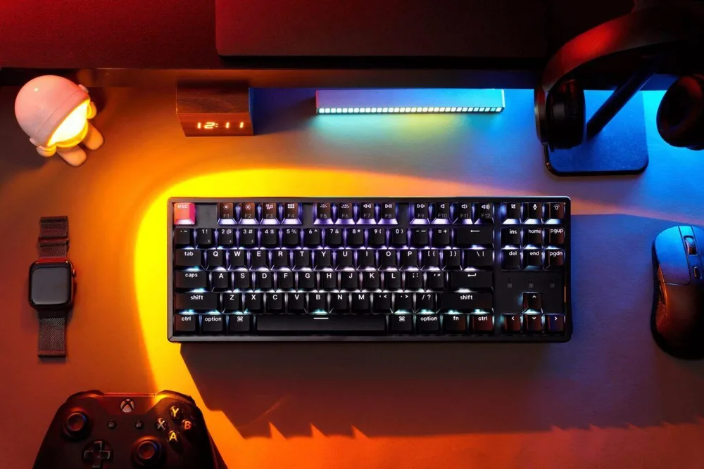 Keychron K8 V2 (K8X-J1) QMK Wireless Mechanical Keyboard Red Switch HotSwap RGB 80% US Lay Aluminum — εικόνα 2