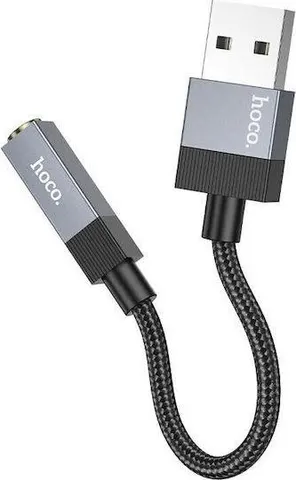 HOCO UPA32D Clever, αντάπτορας ήχου, USB ΣΕ 3.5mm, μαύρο