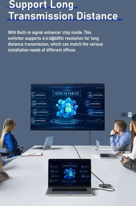 CABLETIME multi-port switch CT-PS41-GB1 σε HDMI, 4 σε 1, 4K/60Hz, γκρι — εικόνα 6