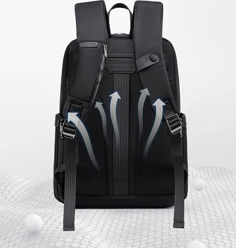 ARCTIC HUNTER τσάντα πλάτης B00811 με θήκη laptop 15.6", 16.5L, μαύρη — εικόνα 5