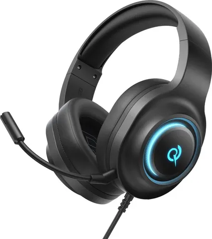 QCY Heroad V200 Pro USB Black - Wired RGB Gaming Headset PS4/PS5/PC
