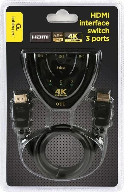 CABLEXPERT HDMI Switch , 3 Ports — εικόνα 3
