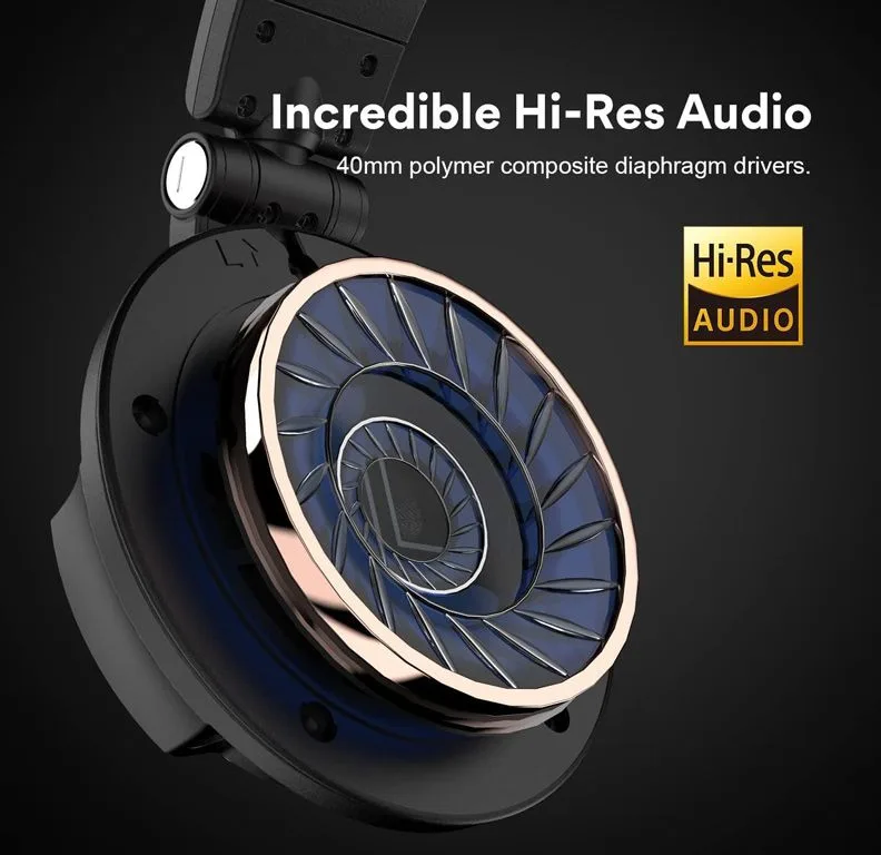 ONEODIO headset Monitor 80, 6.35mm & 3.5mm σύνδεση, Hi-Res, 40mm, μαύρο — εικόνα 3