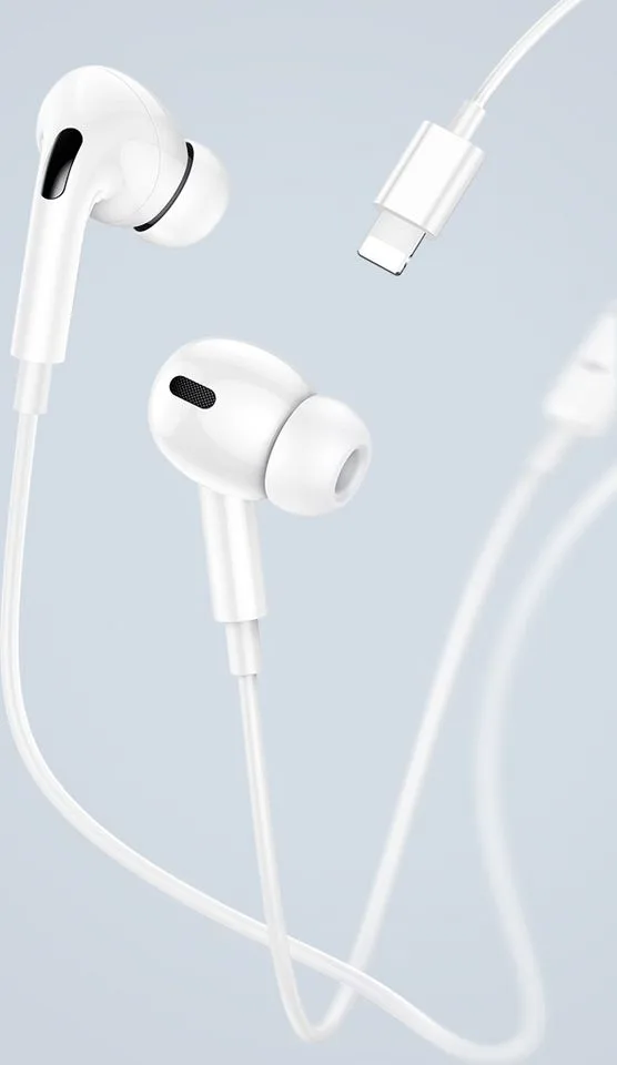 USAMS earphones με μικρόφωνο EP-41, Lightning, Φ10mm, 1.2m, λευκά — εικόνα 5