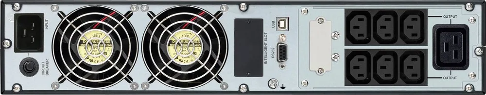 POWERTECH UPS On Line PT-1359 για rack 2U, με οθόνη, 3000VA/2700W, 7x DC output — εικόνα 2