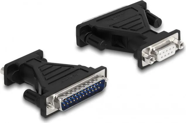 DELOCK καλώδιο USB σε RS-232 DB9 61314 με αντάπτορα DB25, 1.8m, μαύρο — εικόνα 3