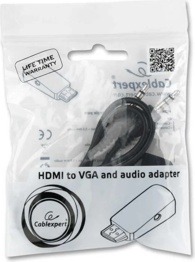 Gembird αντάπτορας HDMI TO VGA & Audio Adapter — εικόνα 2