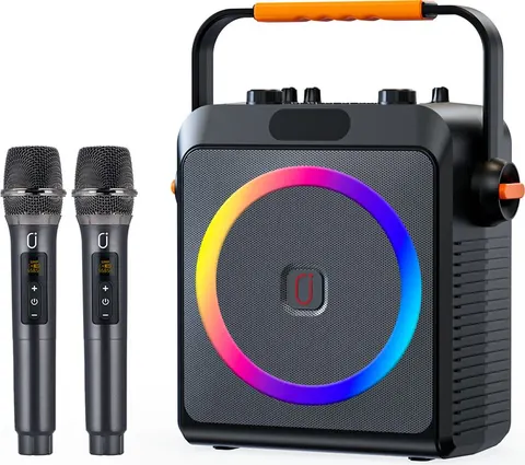 JYX φορητό ηχείο T19-T με 2x μικρόφωνα, 18W, 3000mah, LED, μαύρο