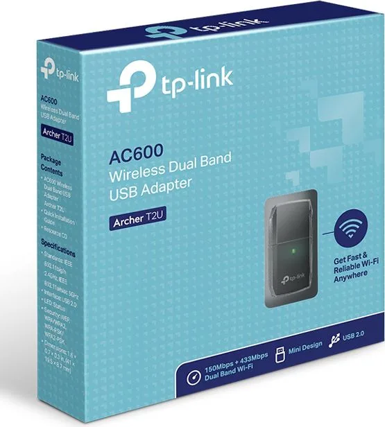 TP-LINK ασύρματος USB αντάπτορας δικτύου Archer T2U, 600Mbps, Ver. 3.0 — εικόνα 3