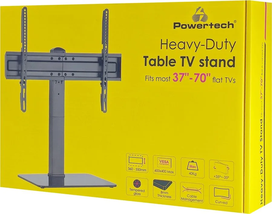 POWERTECH επιτραπέζια βάση τηλεόρασης PT-1328, 37-70", έως 40kg — εικόνα 9