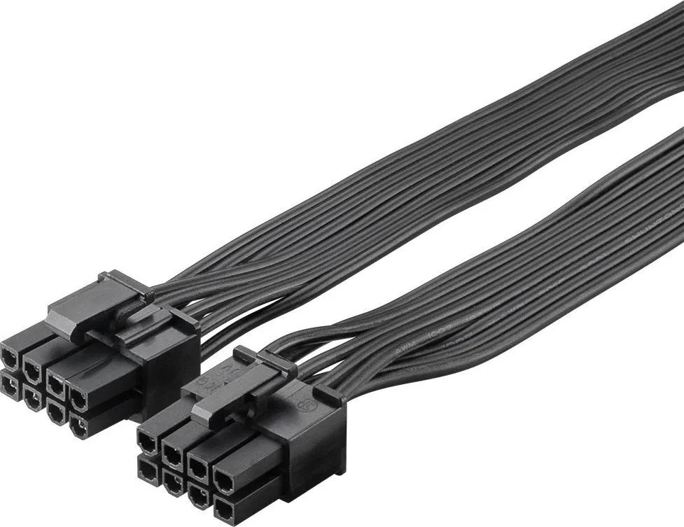 GOOBAY καλώδιο 8 pin σε 2x 6+2 pin PCIe 59714, 23cm, μαύρο — εικόνα 3