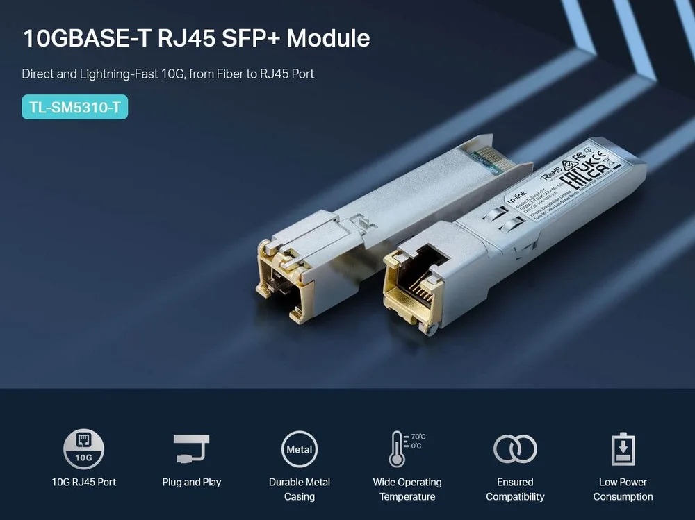 TP-LINK 10G Base-T RJ45 Sfp+ Module TL-SM5310-T, έως 30m, Ver. 1.0 — εικόνα 2