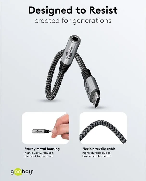 GOOBAY αντάπτορας USB-C σε 3.5mm 74056, γκρι — εικόνα 5
