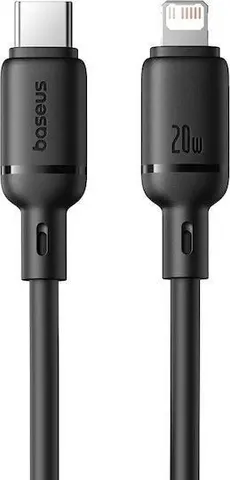 BASEUS Silky Series καλώδιο φόρτισης, Type-C ΣΕ Lightning, 20W, 2M, μαύρο
