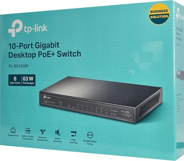 TP-LINK desktop switch TL-SG1210P, 10-Port Gigabit, 8x PoE+, Ver. 3.0 — εικόνα 5