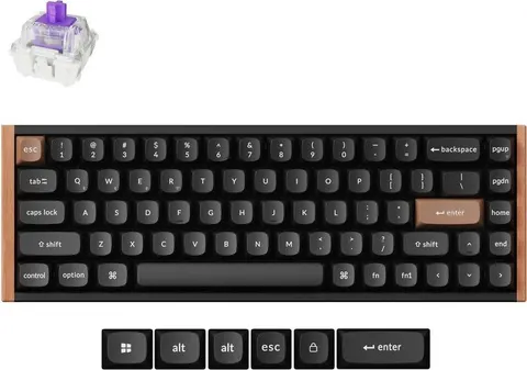Keychron K6 HE (K6H-F1) Special Wood Edition Wireless Magnetic Hall Effect RGB Keyboard 65% US