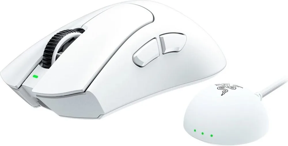 Razer DEATHADDER V4 PRO WHITE - 57g Wireless Gaming Mouse - Ergonomic - 120 Hours Battery - 45K DPI — εικόνα 2
