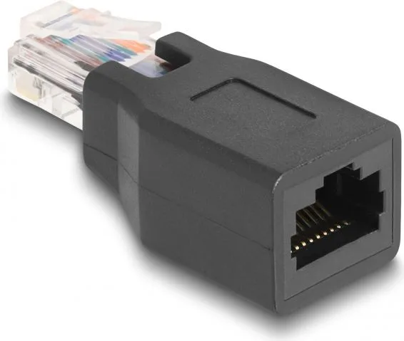 DELOCK αντάπτορας RJ45/RJ48/RJ50 66991, 10P/10C pin out 1:1, μαύρος — εικόνα 2