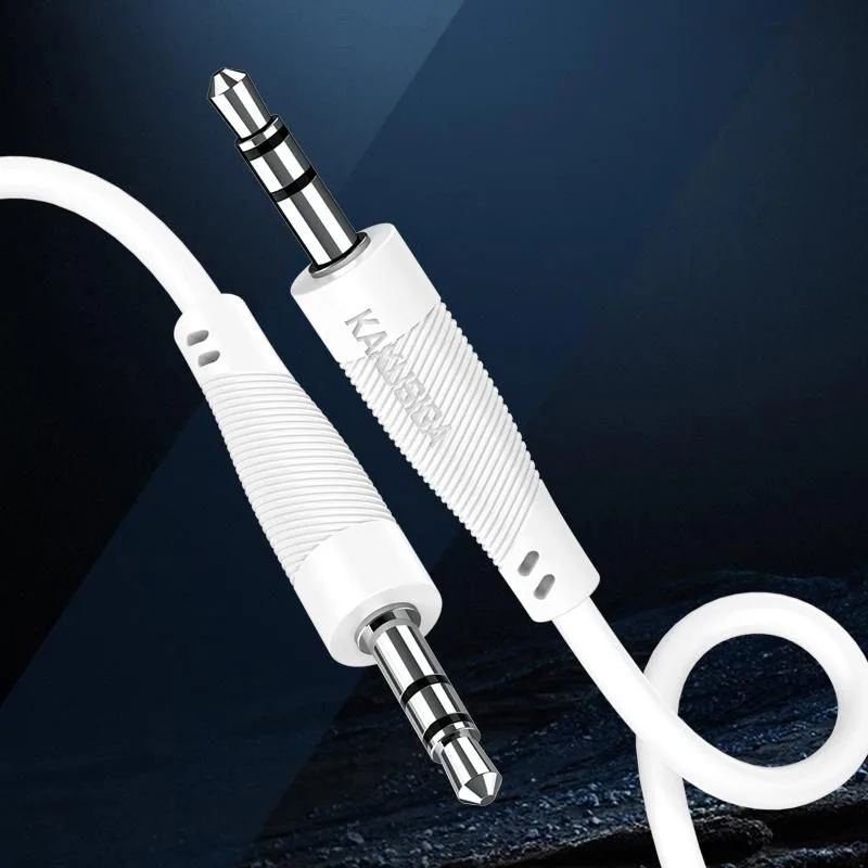 KAKUSIGA καλώδιο ήχου 3.5mm KSC-893, AUX, 1m, λευκό — εικόνα 2