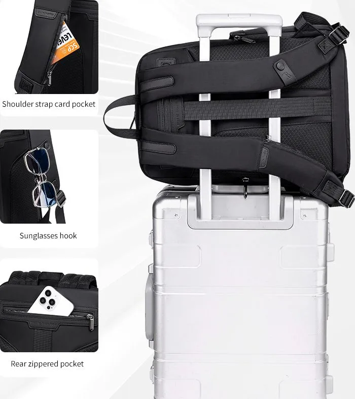 ARCTIC HUNTER τσάντα πλάτης B00811 με θήκη laptop 15.6", 16.5L, χακί — εικόνα 8