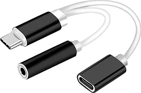POWERTECH αντάπτορας USB-C σε USB-C & 3.5mm θηλυκό CAB-UC030, λευκός
