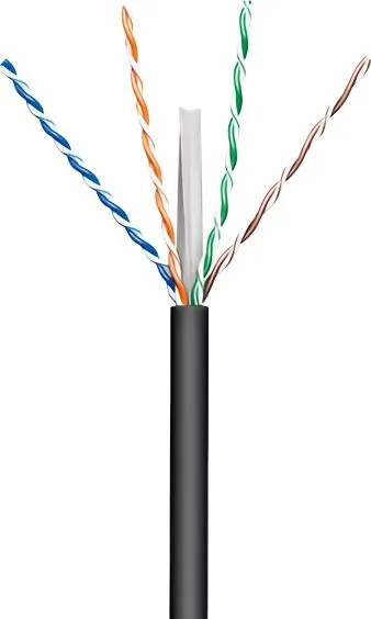 GOOBAY καλώδιο δικτύου 57293, CAT 6 U/UTP, CCA, έως 50m, 100m, μαύρο — εικόνα 2