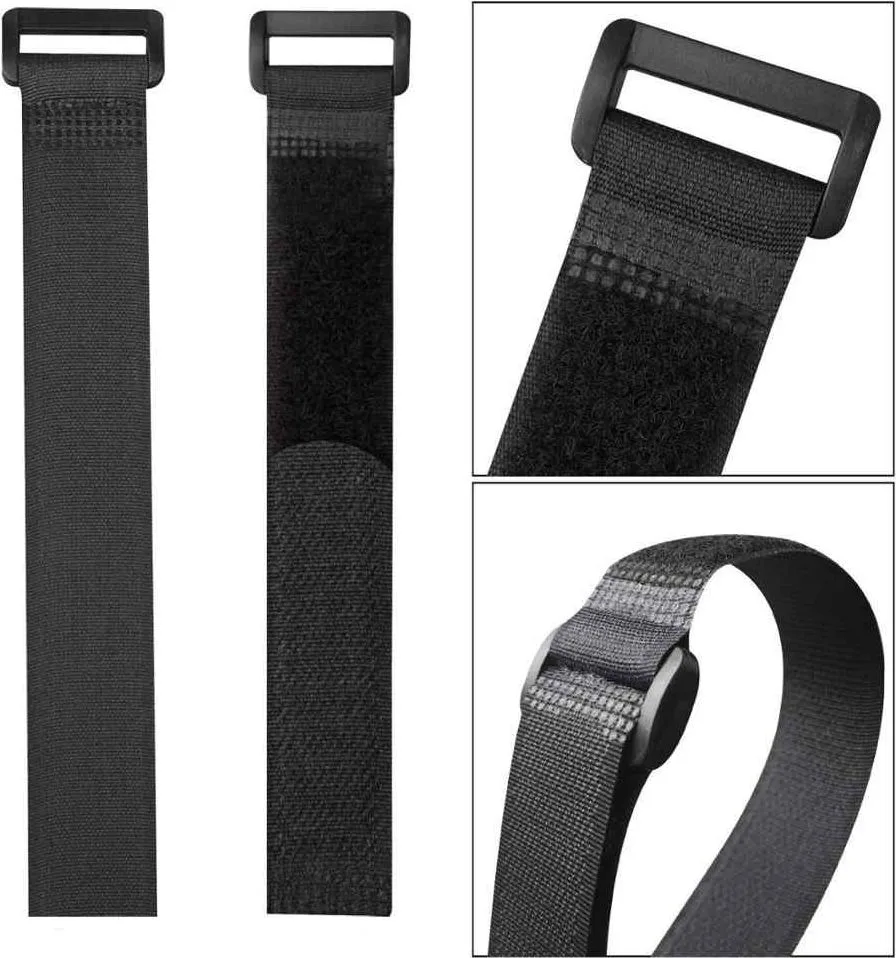 POWERTECH ιμάντας τύπου velcro TIES-025, 30x2cm, μαύρος, 10τμχ — εικόνα 2